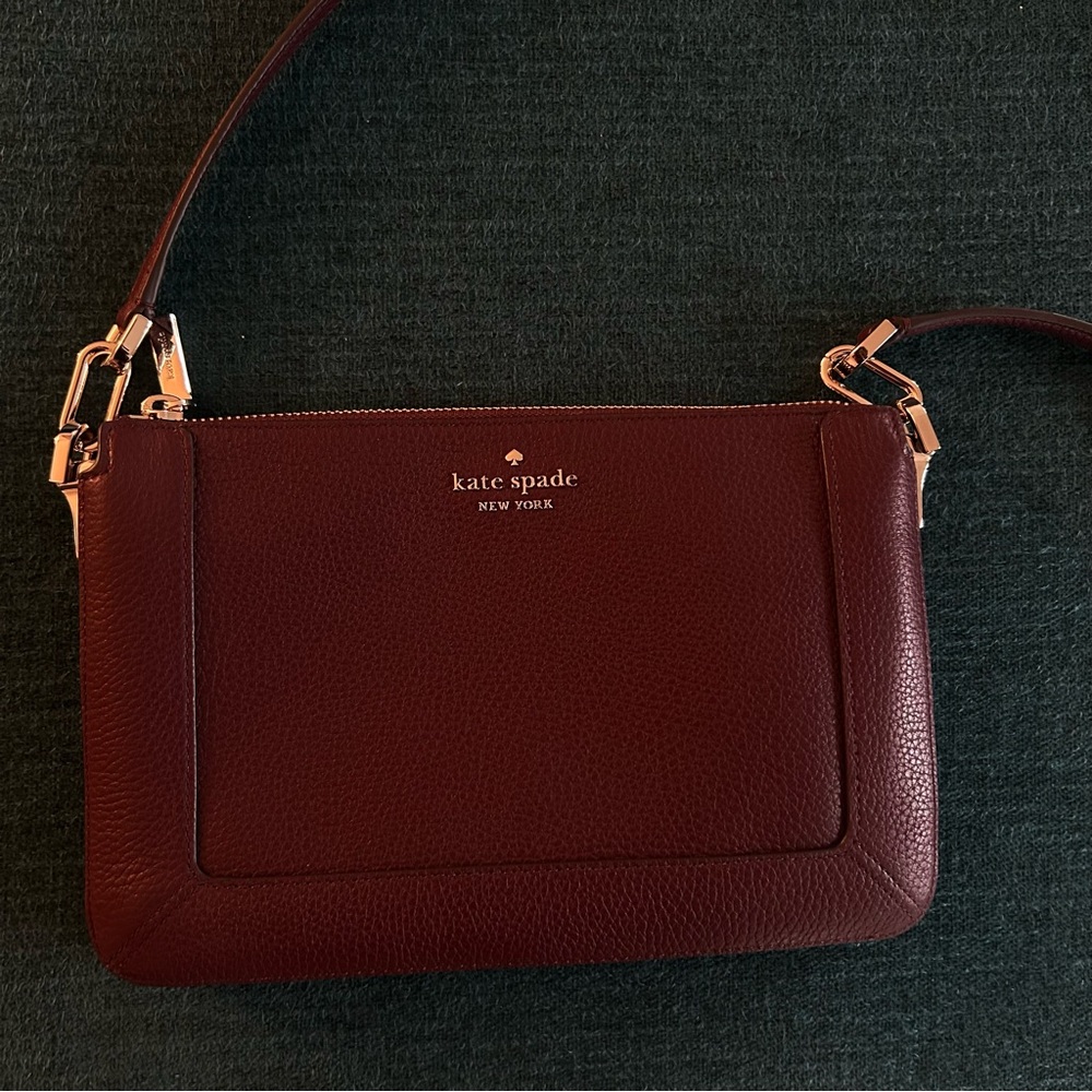 Never Used Kate Spade Lena Crossbody Double Compartment in Cherrwood